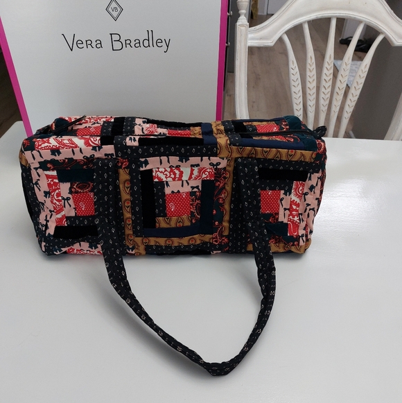 Vera Bradley Small Original Duffel Paisley Key Patchwork NWOT